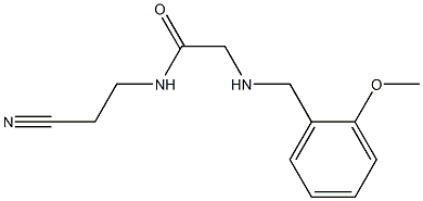 N-(2-cyanoethyl)-2-{[(2-methoxyphenyl)methyl]amino}acetamide 化学構造式