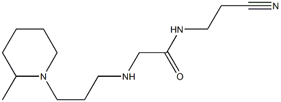 N-(2-cyanoethyl)-2-{[3-(2-methylpiperidin-1-yl)propyl]amino}acetamide Structure