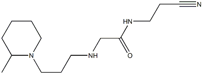 N-(2-cyanoethyl)-2-{[3-(2-methylpiperidin-1-yl)propyl]amino}acetamide,,结构式