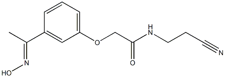 N-(2-cyanoethyl)-2-{3-[(1E)-N-hydroxyethanimidoyl]phenoxy}acetamide Structure