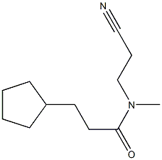 N-(2-cyanoethyl)-3-cyclopentyl-N-methylpropanamide 化学構造式