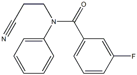 N-(2-cyanoethyl)-3-fluoro-N-phenylbenzamide 结构式