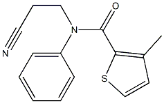 N-(2-cyanoethyl)-3-methyl-N-phenylthiophene-2-carboxamide,,结构式