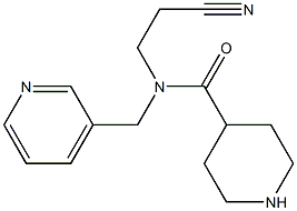 N-(2-cyanoethyl)-N-(pyridin-3-ylmethyl)piperidine-4-carboxamide Structure