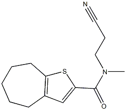 N-(2-cyanoethyl)-N-methyl-4H,5H,6H,7H,8H-cyclohepta[b]thiophene-2-carboxamide Struktur