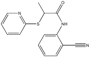 N-(2-cyanophenyl)-2-(pyridin-2-ylsulfanyl)propanamide 化学構造式