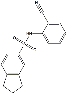 N-(2-cyanophenyl)-2,3-dihydro-1H-indene-5-sulfonamide,,结构式