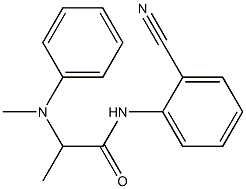 N-(2-cyanophenyl)-2-[methyl(phenyl)amino]propanamide 结构式