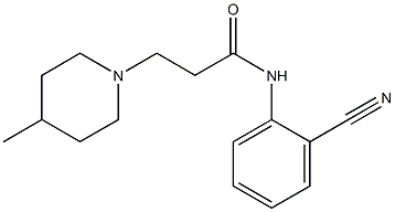 N-(2-cyanophenyl)-3-(4-methylpiperidin-1-yl)propanamide Structure