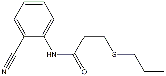 N-(2-cyanophenyl)-3-(propylsulfanyl)propanamide Struktur