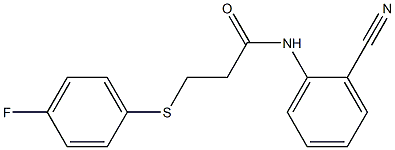 N-(2-cyanophenyl)-3-[(4-fluorophenyl)sulfanyl]propanamide Structure