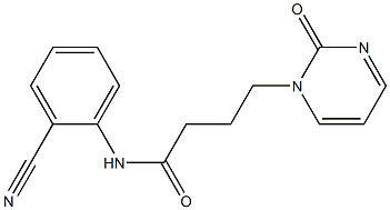 N-(2-cyanophenyl)-4-(2-oxo-1,2-dihydropyrimidin-1-yl)butanamide Structure