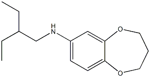 N-(2-ethylbutyl)-3,4-dihydro-2H-1,5-benzodioxepin-7-amine,,结构式