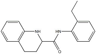 N-(2-ethylphenyl)-1,2,3,4-tetrahydroquinoline-2-carboxamide,,结构式