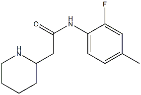 N-(2-fluoro-4-methylphenyl)-2-(piperidin-2-yl)acetamide 结构式