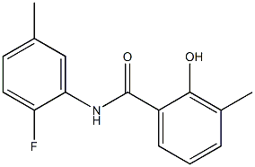 N-(2-fluoro-5-methylphenyl)-2-hydroxy-3-methylbenzamide Struktur