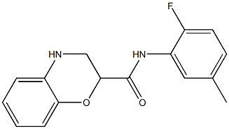 N-(2-fluoro-5-methylphenyl)-3,4-dihydro-2H-1,4-benzoxazine-2-carboxamide 结构式