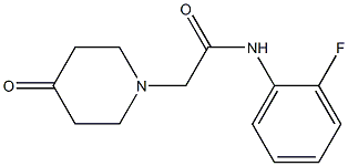 N-(2-fluorophenyl)-2-(4-oxopiperidin-1-yl)acetamide 化学構造式