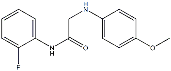 N-(2-fluorophenyl)-2-[(4-methoxyphenyl)amino]acetamide Struktur