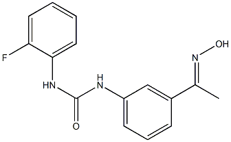 N-(2-fluorophenyl)-N'-{3-[(1E)-N-hydroxyethanimidoyl]phenyl}urea Structure