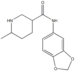 N-(2H-1,3-benzodioxol-5-yl)-6-methylpiperidine-3-carboxamide 化学構造式