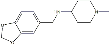 N-(2H-1,3-benzodioxol-5-ylmethyl)-1-methylpiperidin-4-amine Struktur