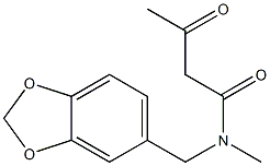 N-(2H-1,3-benzodioxol-5-ylmethyl)-N-methyl-3-oxobutanamide Structure
