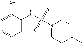 N-(2-hydroxyphenyl)-4-methylpiperidine-1-sulfonamide,,结构式