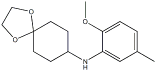  N-(2-methoxy-5-methylphenyl)-1,4-dioxaspiro[4.5]decan-8-amine