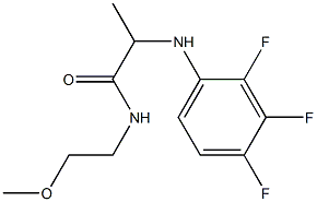 N-(2-methoxyethyl)-2-[(2,3,4-trifluorophenyl)amino]propanamide 化学構造式