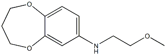 N-(2-methoxyethyl)-3,4-dihydro-2H-1,5-benzodioxepin-7-amine,,结构式