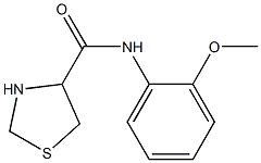 N-(2-methoxyphenyl)-1,3-thiazolidine-4-carboxamide,,结构式