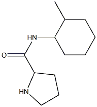 N-(2-methylcyclohexyl)pyrrolidine-2-carboxamide,,结构式