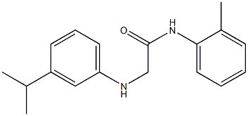 N-(2-methylphenyl)-2-{[3-(propan-2-yl)phenyl]amino}acetamide,,结构式