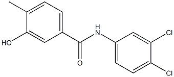 N-(3,4-dichlorophenyl)-3-hydroxy-4-methylbenzamide 化学構造式