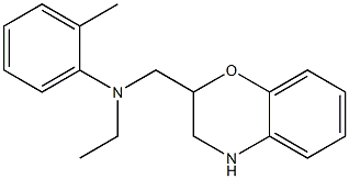N-(3,4-dihydro-2H-1,4-benzoxazin-2-ylmethyl)-N-ethyl-2-methylaniline 化学構造式