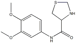 N-(3,4-dimethoxyphenyl)-1,3-thiazolidine-4-carboxamide,,结构式