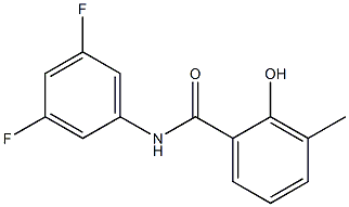 N-(3,5-difluorophenyl)-2-hydroxy-3-methylbenzamide Struktur