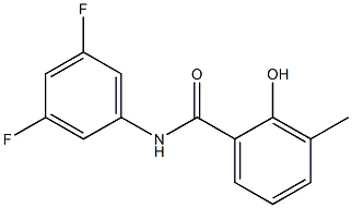 N-(3,5-difluorophenyl)-2-hydroxy-3-methylbenzamide 结构式