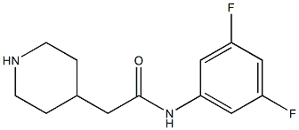 N-(3,5-difluorophenyl)-2-piperidin-4-ylacetamide Struktur
