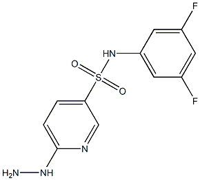 N-(3,5-difluorophenyl)-6-hydrazinylpyridine-3-sulfonamide