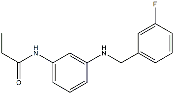 N-(3-{[(3-fluorophenyl)methyl]amino}phenyl)propanamide Structure