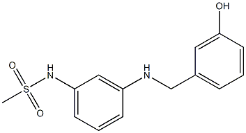 N-(3-{[(3-hydroxyphenyl)methyl]amino}phenyl)methanesulfonamide,,结构式