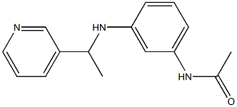 N-(3-{[1-(pyridin-3-yl)ethyl]amino}phenyl)acetamide,,结构式