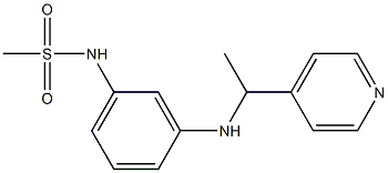 N-(3-{[1-(pyridin-4-yl)ethyl]amino}phenyl)methanesulfonamide Structure