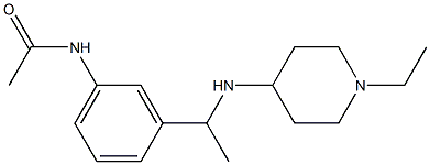 N-(3-{1-[(1-ethylpiperidin-4-yl)amino]ethyl}phenyl)acetamide 结构式