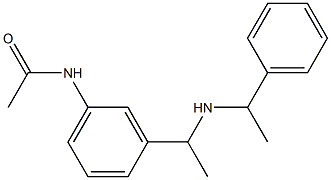 N-(3-{1-[(1-phenylethyl)amino]ethyl}phenyl)acetamide 结构式