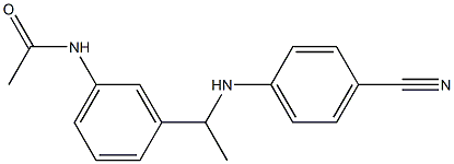 N-(3-{1-[(4-cyanophenyl)amino]ethyl}phenyl)acetamide Structure