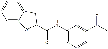 N-(3-acetylphenyl)-2,3-dihydro-1-benzofuran-2-carboxamide Struktur