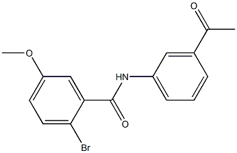 N-(3-acetylphenyl)-2-bromo-5-methoxybenzamide 结构式